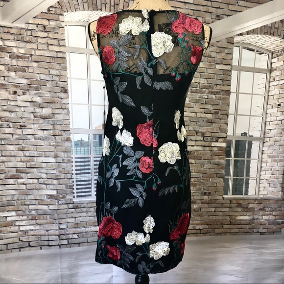 Vince Camuto Mesh Floral Dress - Picture 6 of 13